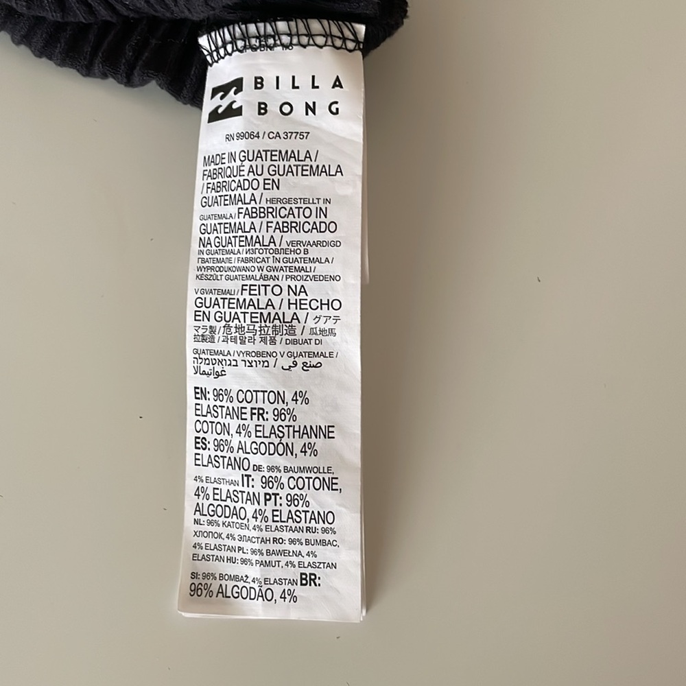 Billabong Ribbed Tank Top Crip Rib Tee Black - Picture 11 of 14